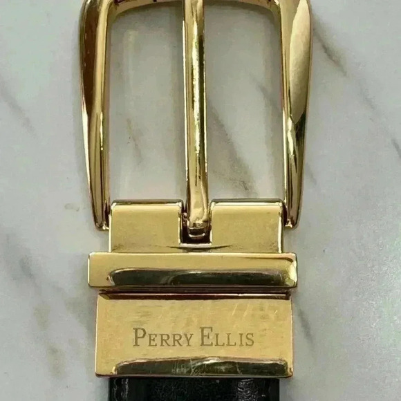 NWOT Vintage Perry Ellis belt size 50, black - Picture 1 of 2